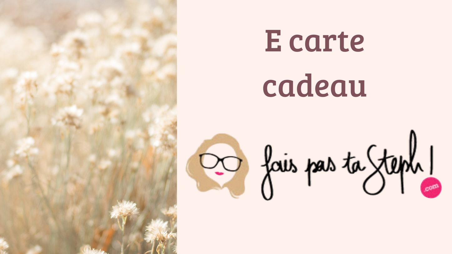 E carte cadeaux faispastasteph