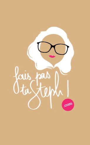 Logo beige de Faispastasteph, créatrice de bijoux artisanaux en perles, symbole de l’élégance et du savoir-faire.